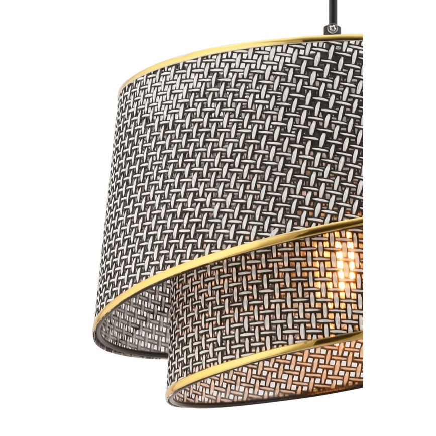 BARETTE Pendant Light 1xE27/60W/230V Grey/Gold