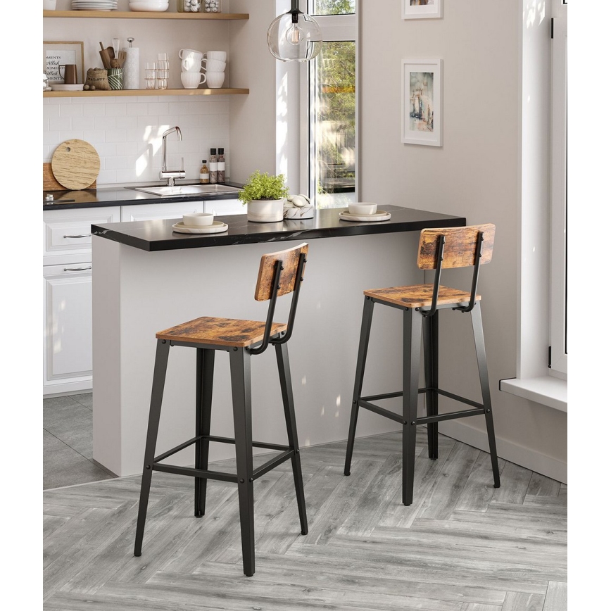 Барний стілець AVEN коричневий/чорний