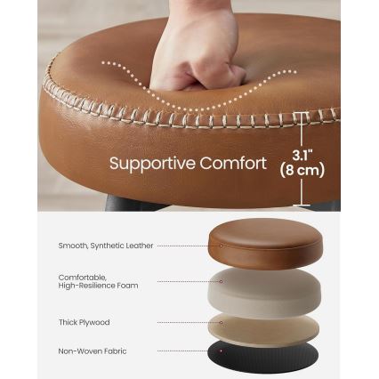 Барний стілець LIOR коричневий/чорний