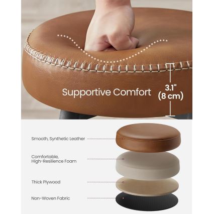 Барний стілець LIOR, коричневий/чорний