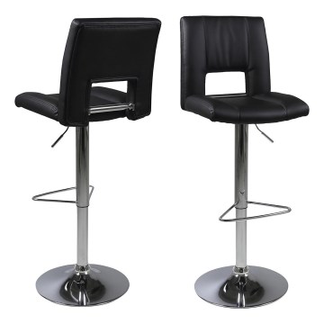 Барний стілець SERENA 1 шт. чорний/матовий хром