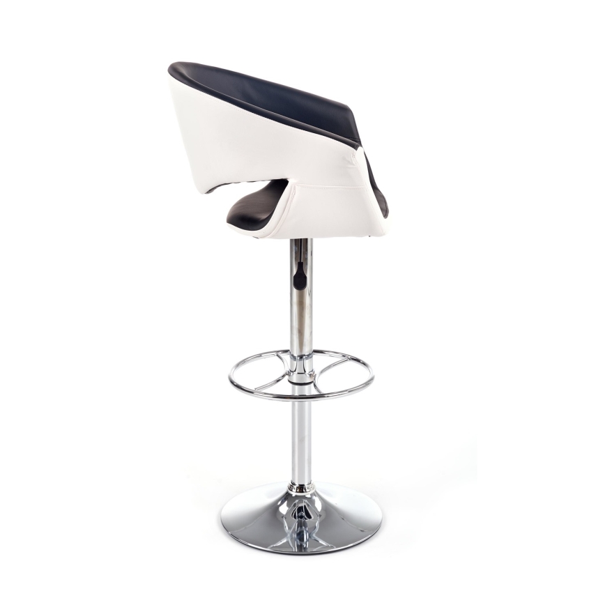 Барный стул 115x60 см белый/черный/блестящий хром