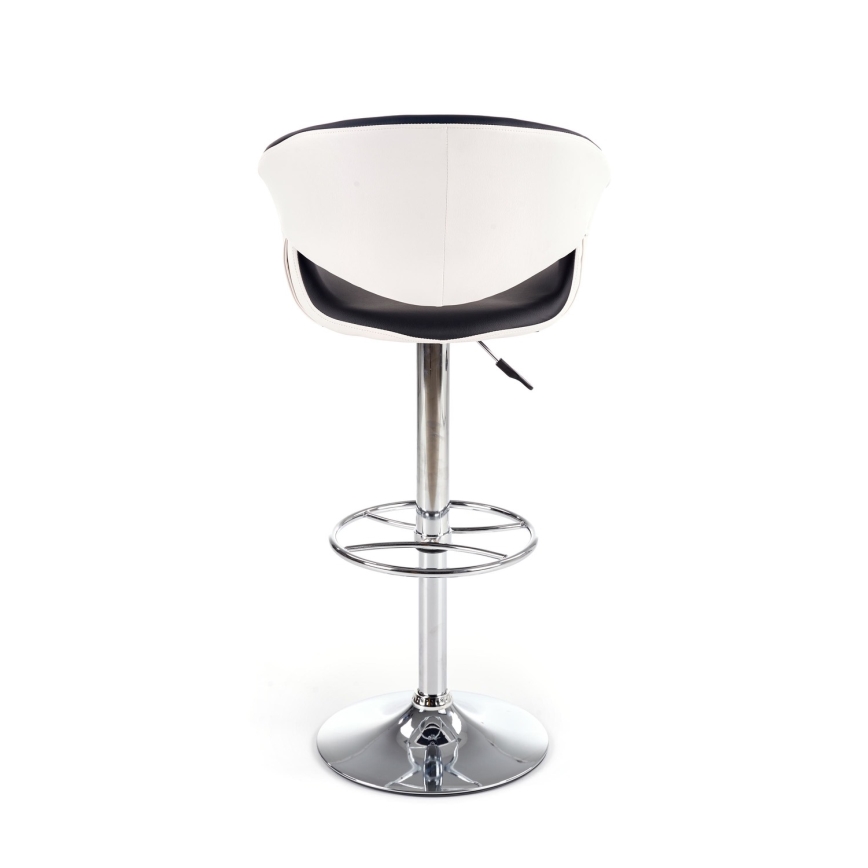 Барный стул 115x60 см белый/черный/блестящий хром
