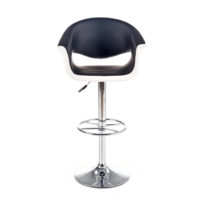 Барный стул 115x60 см белый/черный/блестящий хром