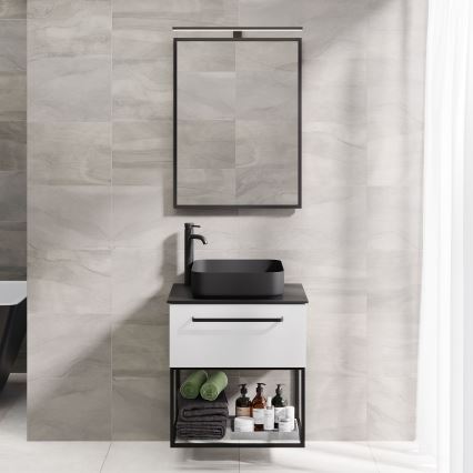 BATH DELUXE 01-060-05-02-00 - Для ванної кімнати дзеркало BORGSTED 60x80 см чорний