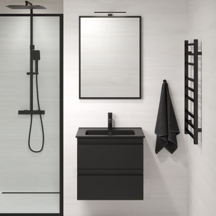BATH DELUXE 01-060-05-02-00 - Для ванної кімнати дзеркало BORGSTED 60x80 см чорний