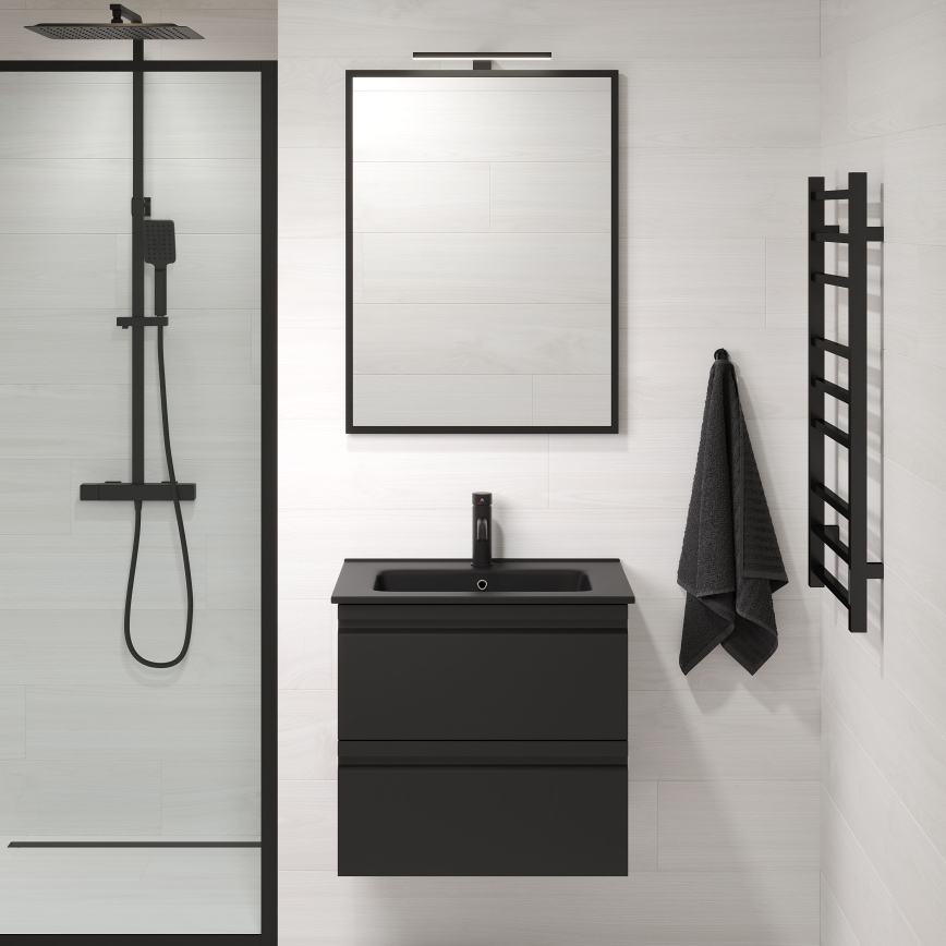 BATH DELUXE 01-060-05-02-00 - Для ванної кімнати дзеркало BORGSTED 60x80 см чорний