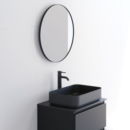 BATH DELUXE 01-060-09-02-00 - Для ванної кімнати дзеркало BORGSTED діаметр 60 см чорний