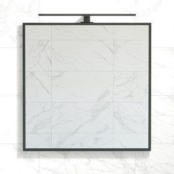 BATH DELUXE 01-080-05-02-00 - Для ванної кімнати дзеркало BORGSTED 80x80 см чорний