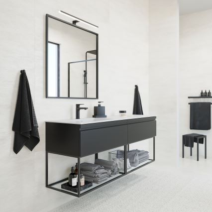 BATH DELUXE 01-080-05-02-00 - Для ванної кімнати дзеркало BORGSTED 80x80 см чорний