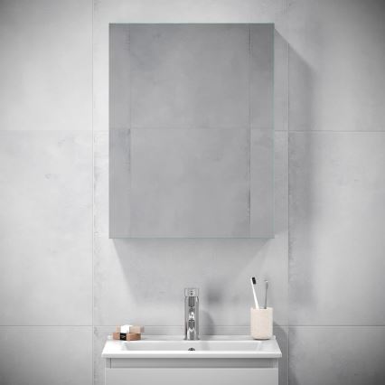 BATH DELUXE 02-050-63-01-01 - Шафка з дзеркалом для ванної кімнати KENWOOD 65x50 см матовий білий
