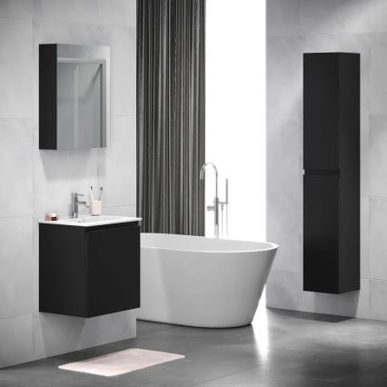 BATH DELUXE 02-050-63-02-01 - Шафка з дзеркалом для ванної кімнати KENWOOD 65x50 см матовий чорний