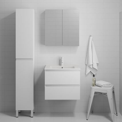 BATH DELUXE 03-060-63-01-01 - Шафа для ванної кімнати з умивальником KENWOOD 61 см матовий білий
