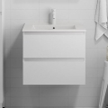 BATH DELUXE 03-060-63-01-01 - Шафа для ванної кімнати з умивальником KENWOOD 61 см матовий білий