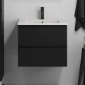 BATH DELUXE 03-060-63-02-01 - Шафа для ванної кімнати з умивальником KENWOOD 61 см матовий чорний