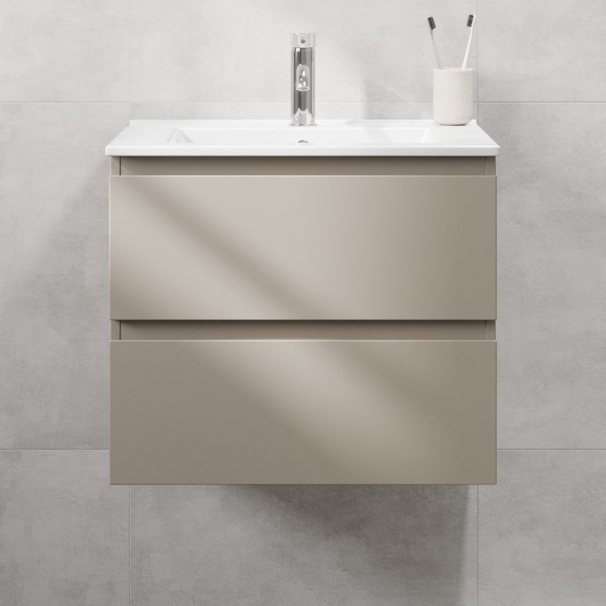 BATH DELUXE 03-060-63-29-01 - Шафа для ванної кімнати з умивальником KENWOOD 61 см бордовий