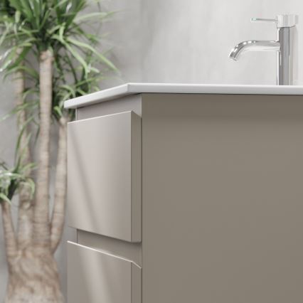 BATH DELUXE 03-060-63-29-01 - Шафа для ванної кімнати з умивальником KENWOOD 61 см бордовий