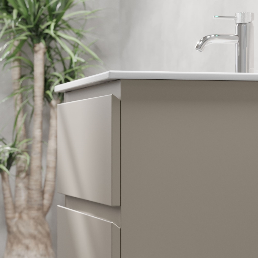 BATH DELUXE 03-060-63-29-01 - Шафа для ванної кімнати з умивальником KENWOOD 61 см бордовий