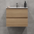 BATH DELUXE 03-060-64-86-01 - Шафа для ванної кімнати з умивальником KENWOOD 61 см дуб