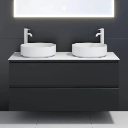 BATH DELUXE 06-040-16-01-00 - Накладная раковина LJORDAL Ø 40 см, нержавеющая сталь/матовый белый