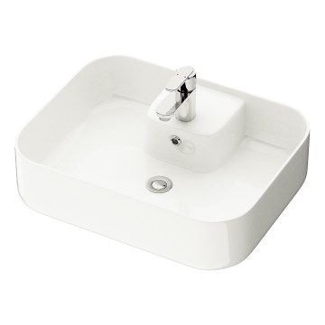 BATH DELUXE 06-050-12-11-00 - Накладная раковина KRISTIANSAND 51x40 cm керамика/белый глянец