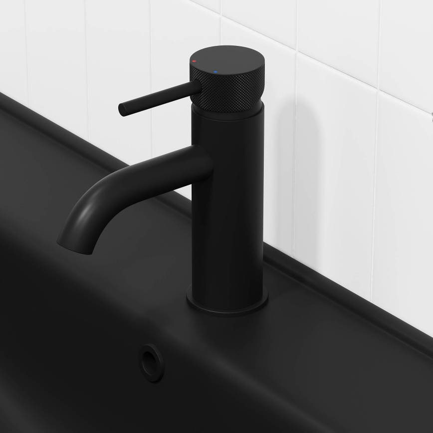 BATH DELUXE 28-005-03-02-00 - Змішувач для умивальника ANHOLT 15,6 см матовий чорний