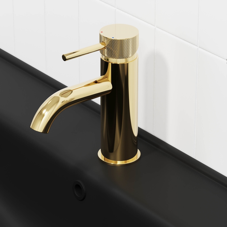 BATH DELUXE 28-005-03-64-00 - Змішувач для умивальника ANHOLT 15,6 см глянцевий латунь