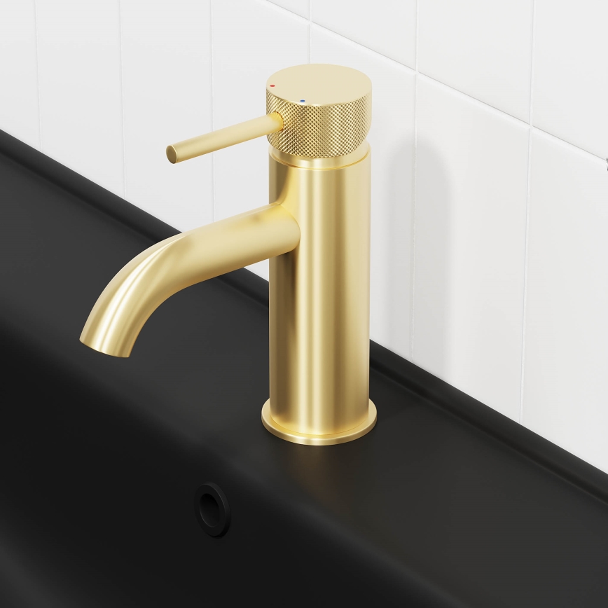 BATH DELUXE 28-005-03-70-00 - Смеситель для умывальника ANHOLT 15,6 см матовая латунь