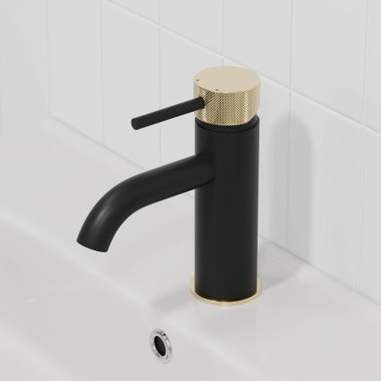 BATH DELUXE 28-005-03-72-00 - Змішувач для умивальника ANHOLT 15,6 см чорний/латунь