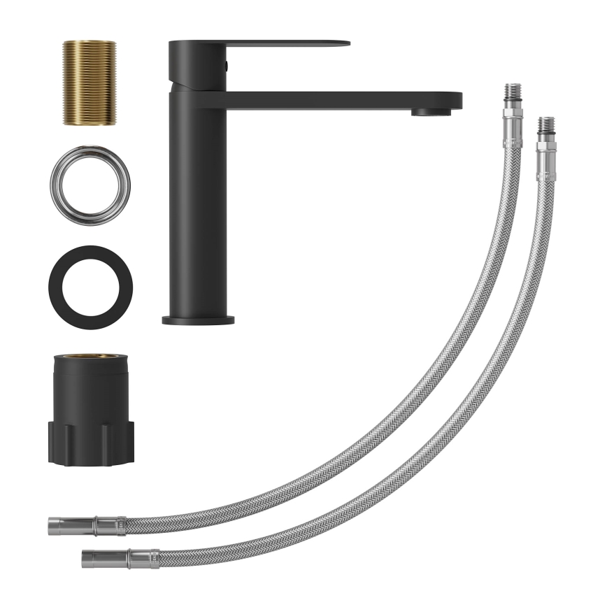 BATH DELUXE 28-017-02-02-02 - Смеситель для умывальника TARNBY 17,3 см матовый черный