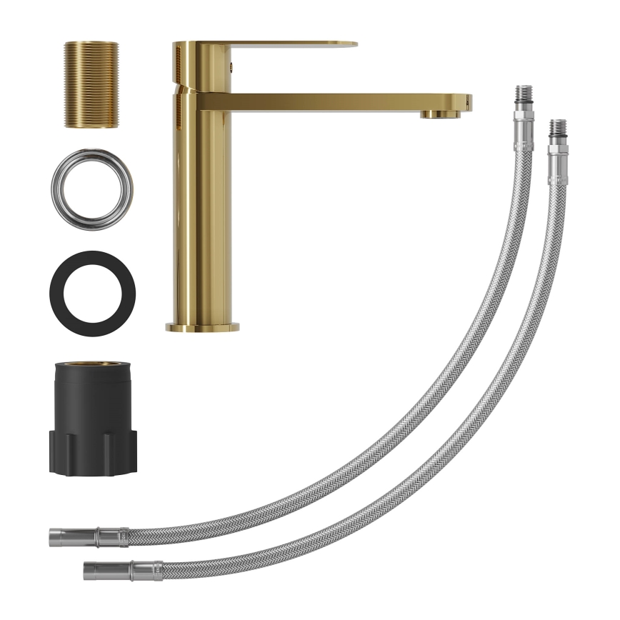 BATH DELUXE 28-017-02-64-02 - Змішувач для умивальника TARNBY 17,3 см глянцевий латунь