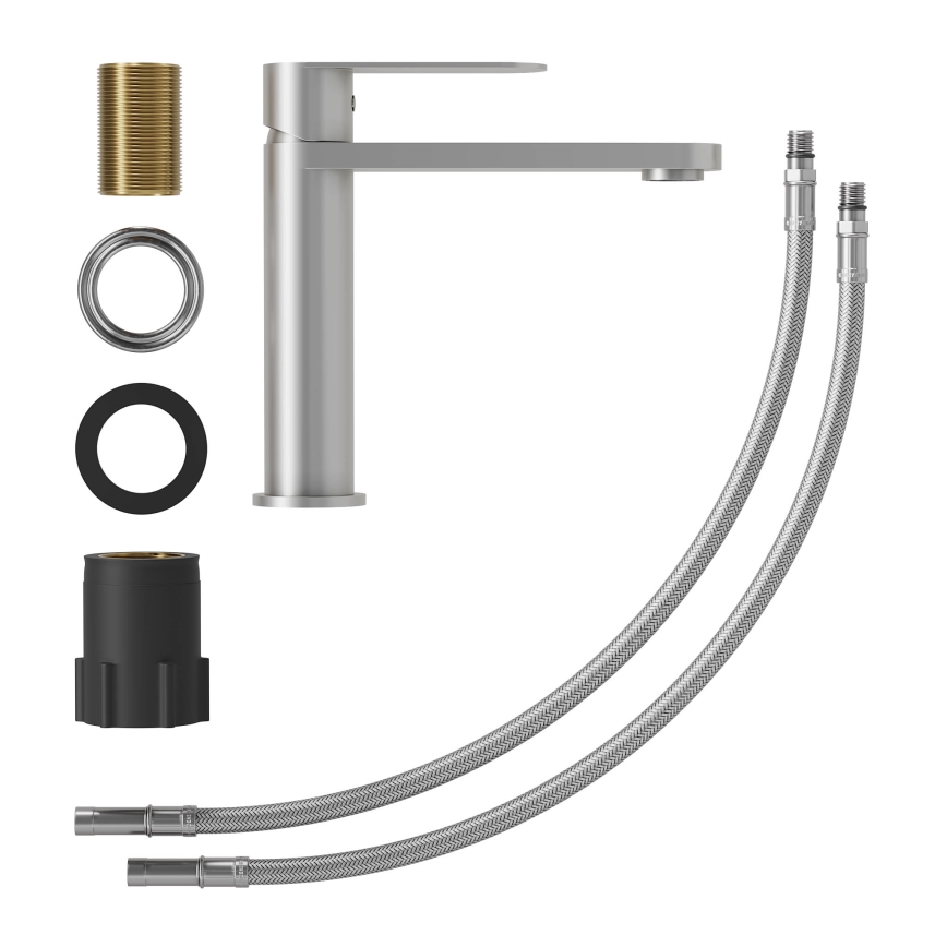 BATH DELUXE 28-017-02-71-02 - Змішувач для умивальника TARNBY 17,3 см полірована нержавіюча сталь