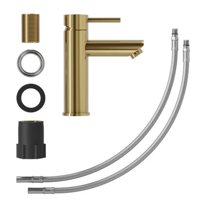 BATH DELUXE 28-017-03-64-02 - Змішувач для умивальника RINGSTED 17,8 см глянцевий латунь