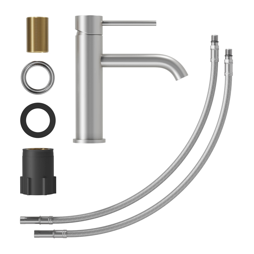 BATH DELUXE 28-018-01-71-02 - Змішувач для умивальника SOVANG 18,3 см полірована нержавіюча сталь