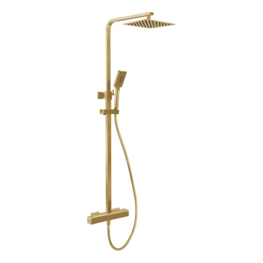 BATH DELUXE 31-120-06-70-00 - Душевой гарнитур с термостатическим смесителем NAESBY матовая латунь