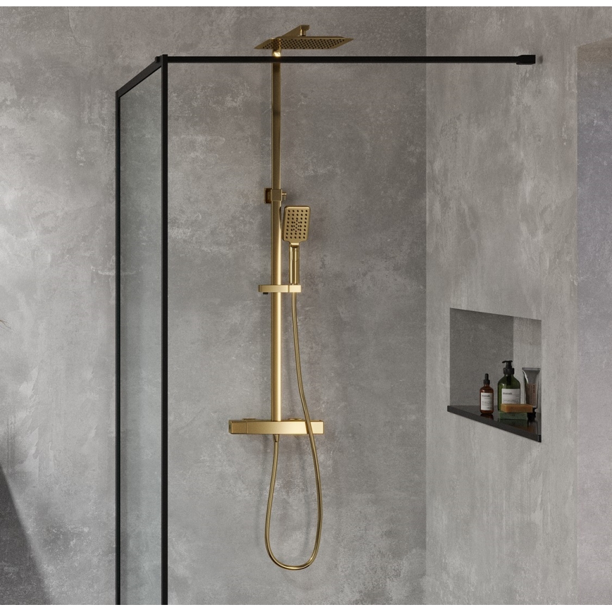 BATH DELUXE 31-120-06-70-00 - Душевой гарнитур с термостатическим смесителем NAESBY матовая латунь