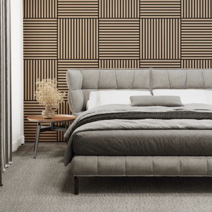 BATH DELUXE 54-060-08-86-12 - НАБОР 4x Акустическая настенная панель DANVIKEN 60x60 cm дуб