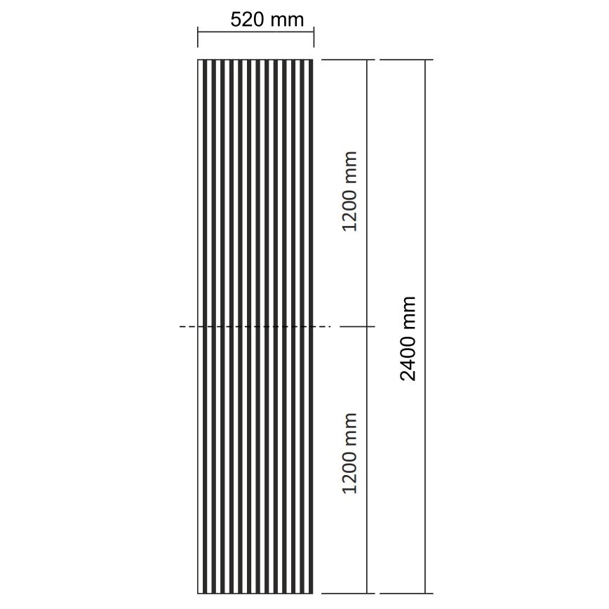 BATH DELUXE 54-240-11-84-12 - Акустична облицювальна панель VASALUND 240x52 см, горіх