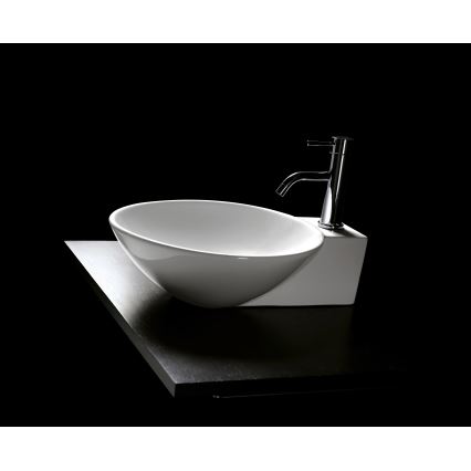 Bathco 0028 - Накладная раковина BAYONA 42x50,5 см фарфор/белая
