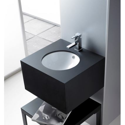 Bathco 0052 - врезной умывальник CERDENA, Ø 38 см, фарфор, белый