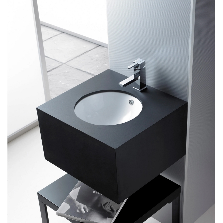 Bathco 0052 - врезной умывальник CERDENA, Ø 38 см, фарфор, белый