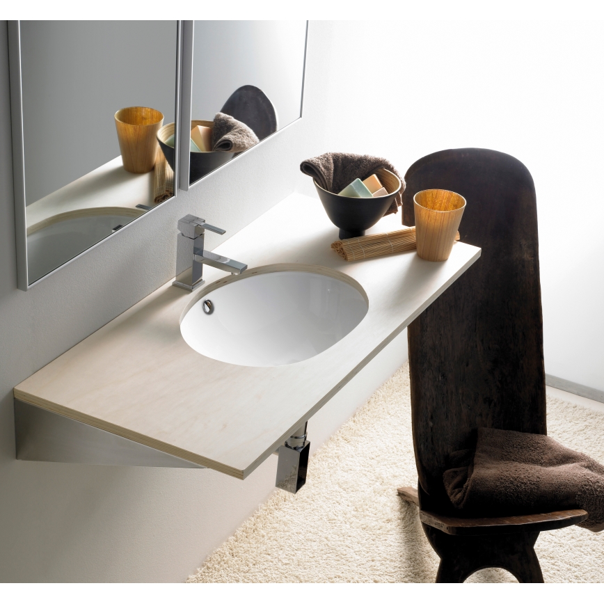 Bathco 0053 - Встраиваемая раковина ANCONA 55x41 cm фарфор/белый