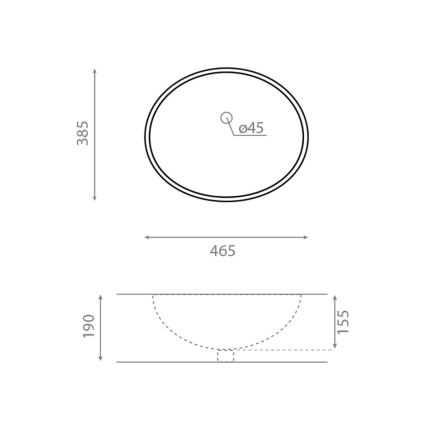 Bathco 0054 - Вбудований умивальник MODENA 43,5x38,5 см порцеляна/білий