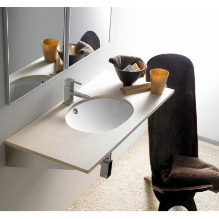 Bathco 0054 - Встраиваемая раковина MODENA 43,5×38,5 см фарфор/белый