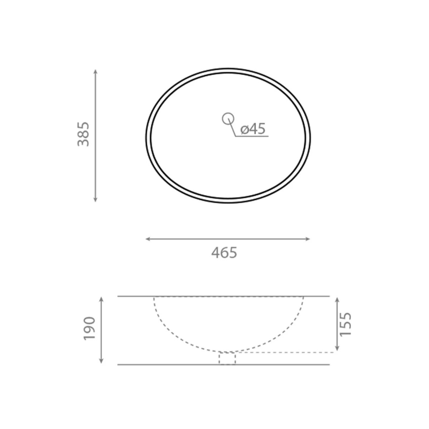 Bathco 0054 - Встраиваемая раковина MODENA 43,5×38,5 см фарфор/белый