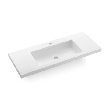 Bathco 0515 - Встраиваемая раковина COLLOTO 100×40 см, полимерная смола/белая