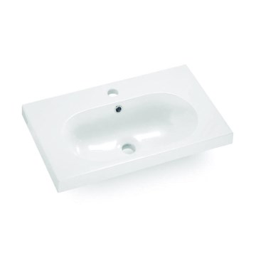 Bathco 0516 - Врезная раковина ICE 60x35 cm, из смолы/белая
