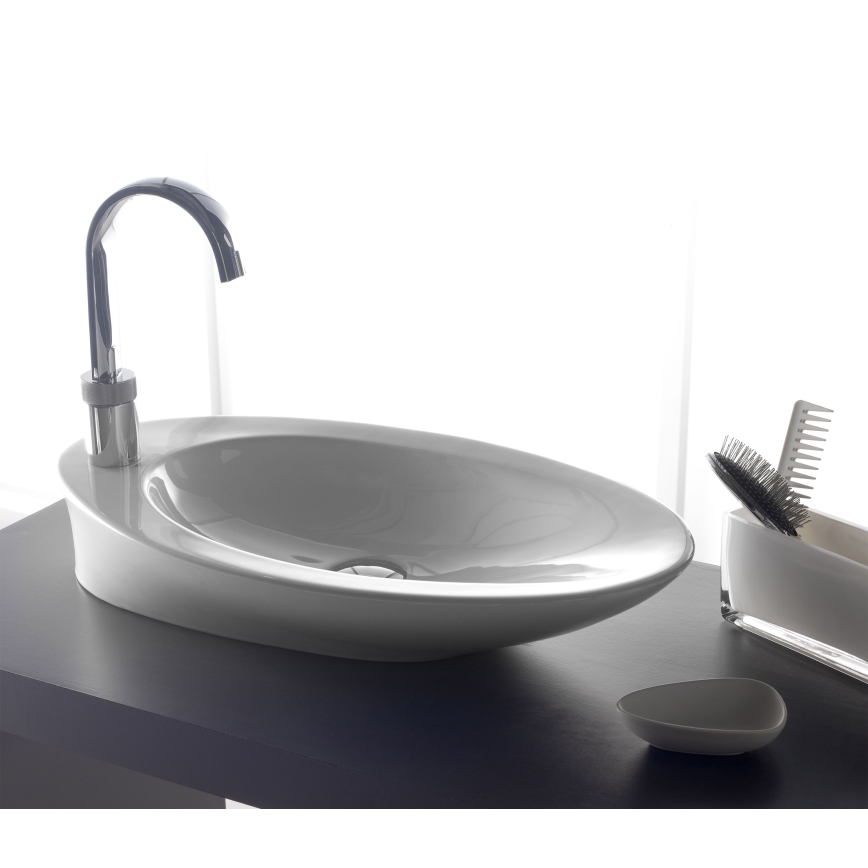 Bathco 4020 - Накладний умивальник PURE 62x37 см порцеляна/білий
