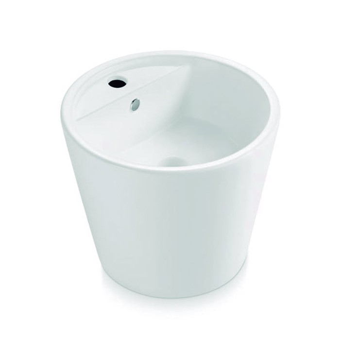 Bathco 4057 - Накладна раковина FLORENCIA Ø 42 см, порцеляна/біла