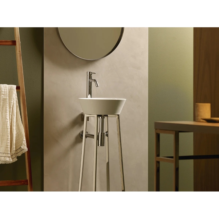 Bathco 8216 - Підставка для умивальника VOLTA 76x40 cm сталь/полірований хром